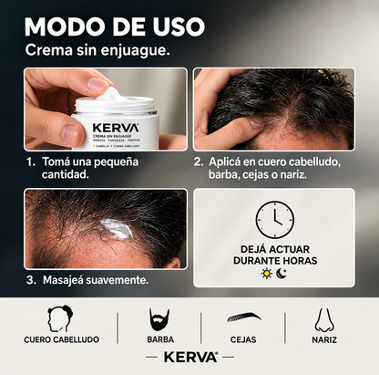 KERVA™ | Crema Antifúngica Permanente contra la Caspa y la Dermatitis Seborreica